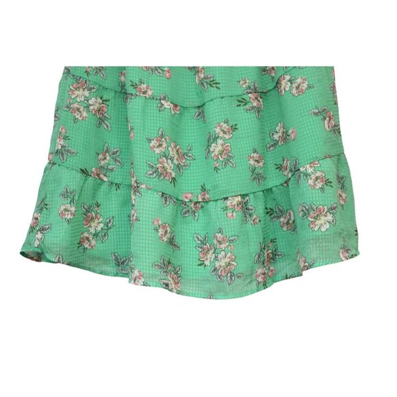NWT LOFT Skirt Medium Petite Flowy Tiered Floral Preppy Spring Elastic Waist - Picture 10 of 12